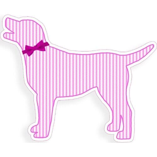 Cute Girl Labrador Dog Sticker Pink Lab Girl Cup Laptop Window Bumper Decal