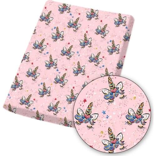 Polyester Cotton Fabric Mermaid Jellyfish Cartoon Printed Anime Cloth Fabric For Dress DIY Mask Bag Sewing Materials 45*145cm