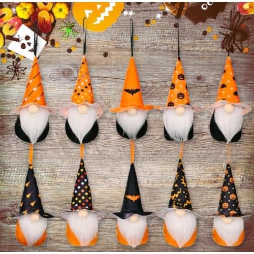 Halloween decoration doll pendant faceless doll bat skull pumpkin pointed hat Rudolph dolls pendants home party decor SN1332