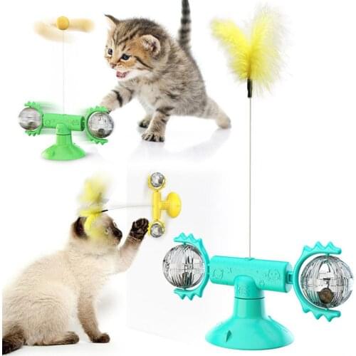 Cat Windmill Toy Funny Massage Rotatable Cat Toys With Catnip Cat Accessories Pet Toy with Catnip Ball Cat Product