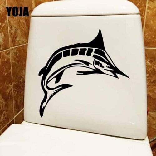 YOJA 23.8X16.9CM Marlin Fish Bedroom Home Decor Wall Sticker Mural Art Toilet Decal T5-0471
