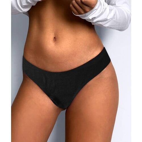 Women Underpanties Solid Comfort Skin Friendly Lingerie Sexy Black Temptation Low-waist Panties Female Underwear Briefs