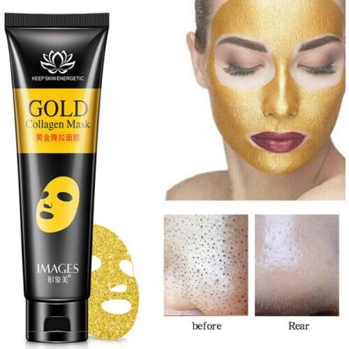 Gold Collagen Peel Off Mask Face Tear off Whitening Lifting Firming Skin Anti Wrinkle Anti Aging Facial Mask Black Head Care