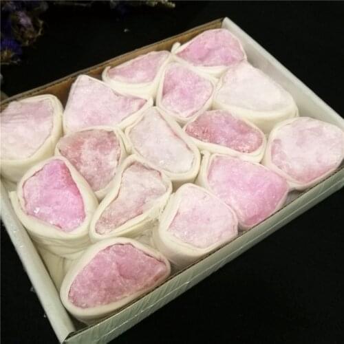 1 box 13-15pcs Natural minerals pink aragonite specimens stones reiki quartz crystals stone decoration gift
