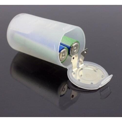 1pcs White 2 AA To D Size Battery Holder Conversion Adapter Switcher Converter Case White Wholesale Price