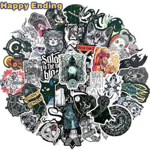 10/30/50Pcs Demon Goth Style Waterproof Graffiti Stickers For Motorcycle Skateboard Bicycle Laptop Suitcase Guitar Car Helmet