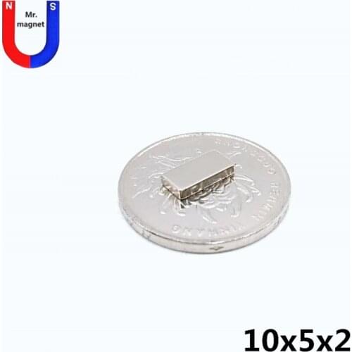 100pcs 10x5x2 mm N38 Super Powerful Magnet Strong Block Square Rare Earth Neodymium Magnets Magnet 10 mm x 5 mm x 2 mm