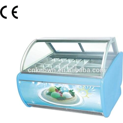 12 pan ice cream popsicle cake display case refrigerator showcase with factory price free shipping by sea