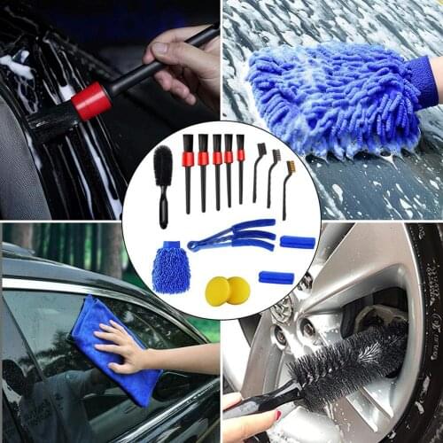 15pcs Car Cleaning Brush Set Car Wheel Brush Cleaning Kit Car Cleaning Kit Car Brush Cleaning Tool Detailing Brush Outlet Clean