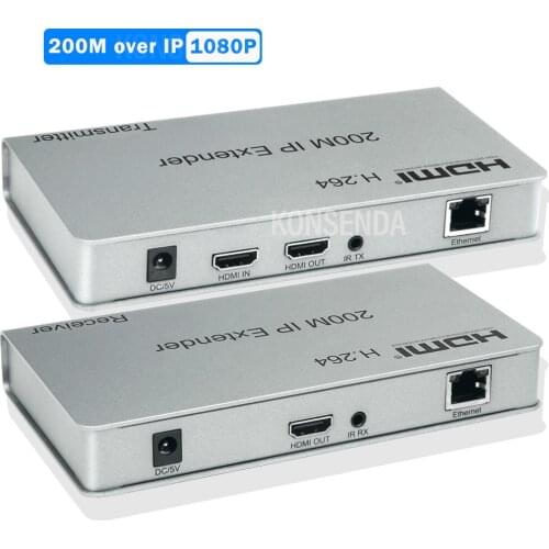 200M IP Extender HDMI Extension By RJ45 Cat5e CAT6 Ethernet Network Net Cable One To One or Many Multi RXs Laptop PC To Monitor