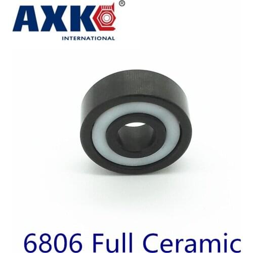 2019 New Rodamientos Axk 6806 Full Ceramic Bearing ( 1 Pc ) 30*42*7 Mm Si3n4 Material 6806ce All Silicon Nitride Ball Bearings