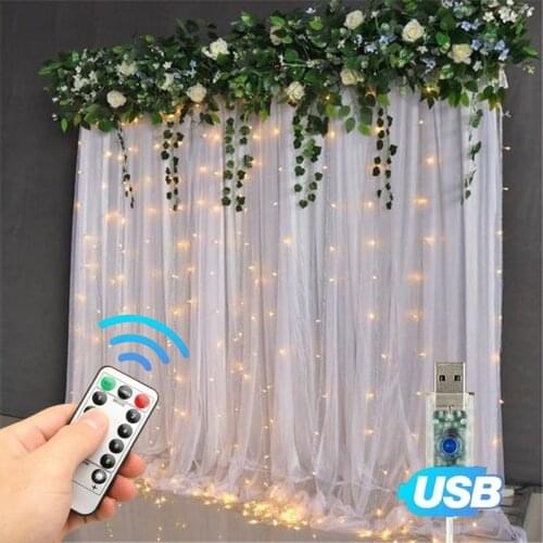 3x3/3x2/3x1M String light Outdoor Fairy Lights Garland on the window Christmas Light Decoration for Home Garden Curtain Lamp 5z