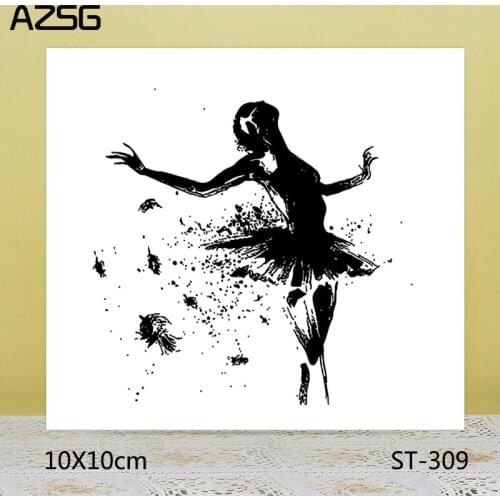 AZSG Ballet Stamps/Seals For scrapbooking DIY Card Making/Album Silicone Decoration crafts 10*10cm