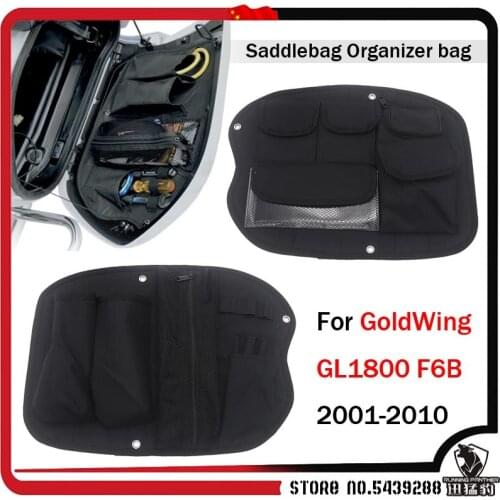 Black For Honda GoldWing GL1800 F6B 2001-2010 02 03 04 05 06 07 08 09 Motorcycle Trunk Lid Organizer Bag Tool Bags Case GL 1800