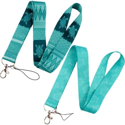 Turtles Keychain Cartoon Cute Animal Lanyard for Keys Phone ID Name Tag DIY Hanging Rope Key Ring Gifts