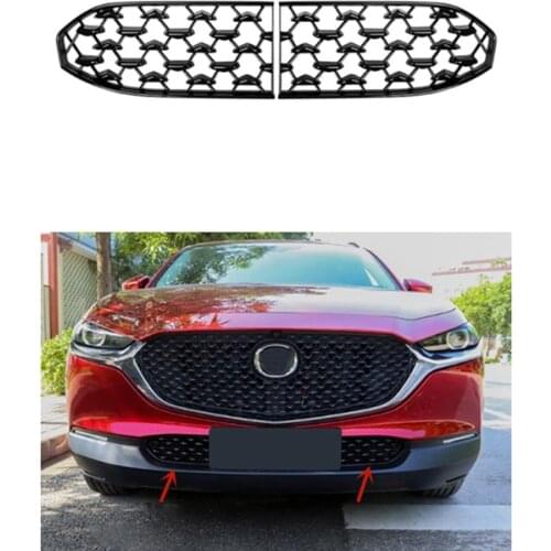 For Mazda CX-30 2019 2020 2021 ABS Chrome front grille sand and stone insect and rodent prevention protective net Car styling