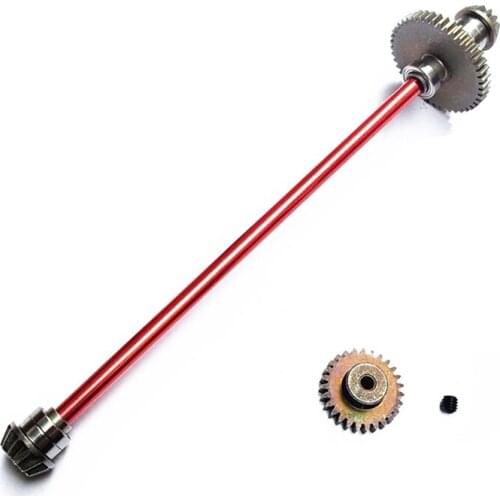 For Wltoys 144001 1/14 RC Car Metal Main Central Axle Drive Shaft with Motor Gear Upgrade Parts Accessories