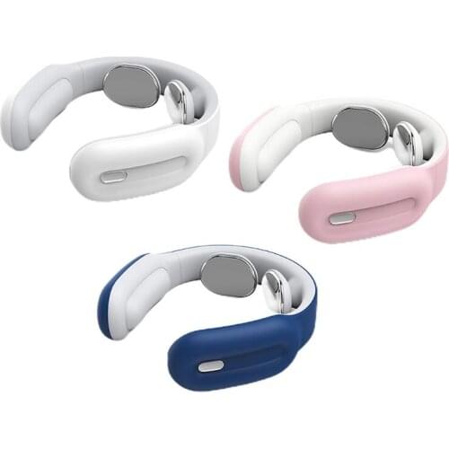 Y1UF Electric Neck Massager Pulse 3 Modes 15 Strength Power Control Heating Muscle Pain Relief Tool Relaxation