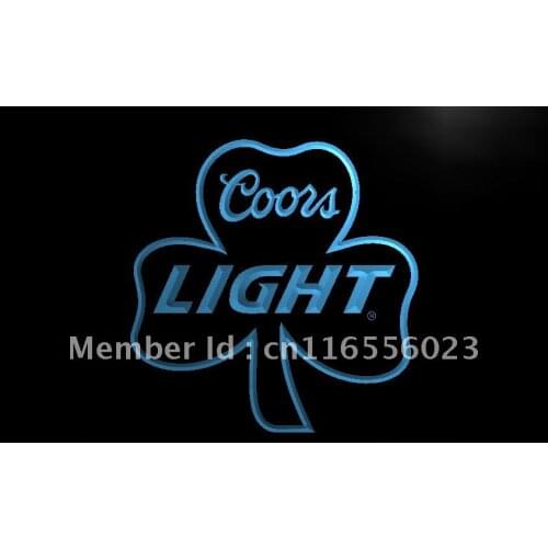 LA019- Coors Light Shamrock Beer Bar Pub LED Neon Light Sign home decor crafts