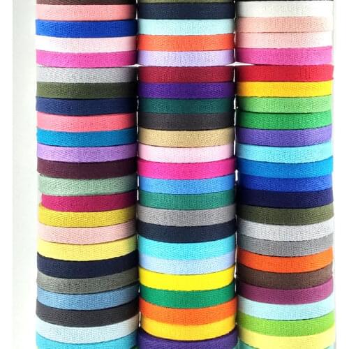 50yards width 2cm Garment Accessories Cotton Ribbon New Herringbone Cotton Belt Clothing Edge Band Supply Cotton Color Ribbon 4