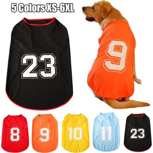 Summer Pet Clothes for Small Medium Big Dogs Retriever Labrador Jersey Sweather Cat Dog Costumes Vest Clothing for Bulldog