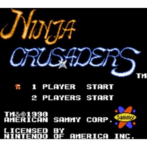 Hot Promotion Ninja Crusaders 60 Pins English Version Game Cartridge for 8 Bit 60pin Game Console