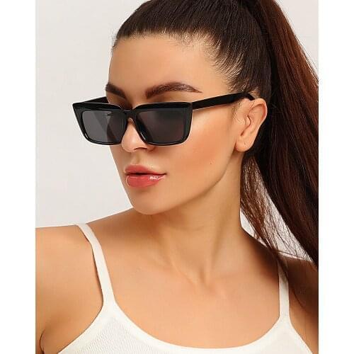 Small square Sunglasses for Women Male Retro Plastic Frame Yellow Red vintage Small Round Sun glasses for Women 2021