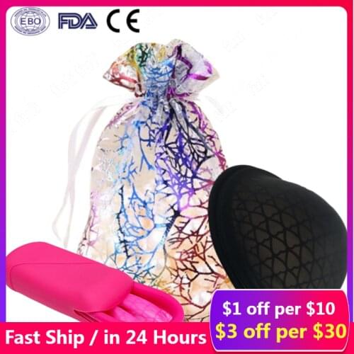 Menstrual Reusable Disc Flat-fit Design Menstrual Cup Extra-Thin Sterilizing Silicone Menstrual Disk Tampon/Pad Alternative drop