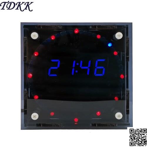 Electronic Clock DIY Kit 5v Circuit Board Production Parts Assembly Light-control 51 MCU Alarm Clock Training Element