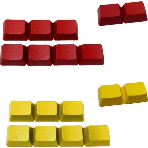 PBT Keycaps Set, Thick PBT No Printing Keycaps for Mechanical Keyboard (Red/Yellow) - Only Keycaps, Not the Keyboard