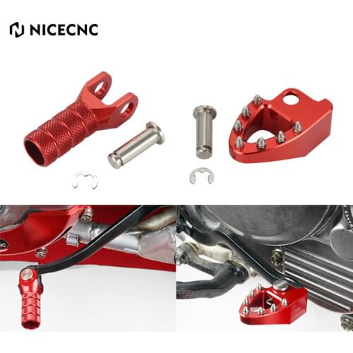NICECNC Red Gear Shifter Shift Lever Tip & Brake Lever Pedal Enlarge Plate Tip For Honda XR650L XR 650L 1993-2020 2019 2018 2017