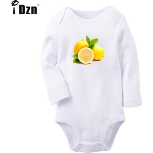 NEW Spring Autumn Baby Boys Rompers Baby Girls Bodysuit Newborn Cute Fruit Lemon Lime Long Sleeves Jumpsuit Soft Cotton Clothes
