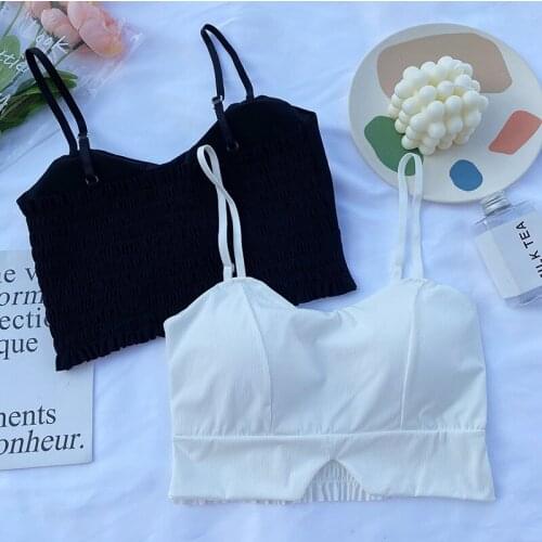 Solid Underwear Women Seamless Bras Push Up Brassiere Padded Tube Tops Intimates Sexy Bralette Sling Vest Breathable Bra Top