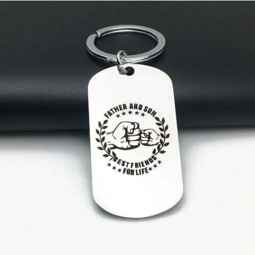 Oeinin Charms Letter Key Chain Man Father And Son Keychains Bags Lovers Letter Color Keyring Stainless Pendant Fashion Llaveros