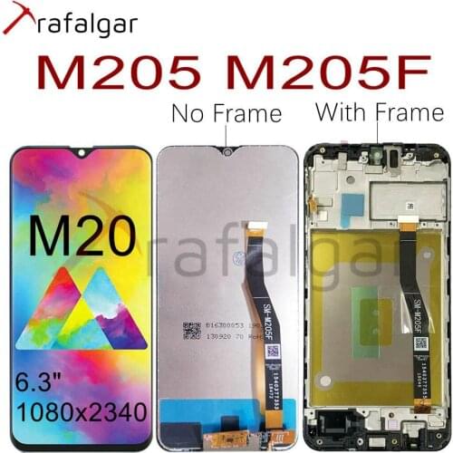 For SAMSUNG GALAXY M20 LCD Display M205 M205F/DS M205FN/DS M205G Touch Screen Digitizer Assembly For SAMSUNG M20 LCD With Frame