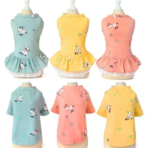 Pet Dog Couples dress Summer Cool Puppy Clothes Dogs Poodle Pug Vest 3 colour Ropa Perro Chihuahua