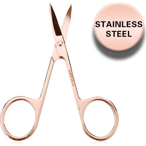 Professional Nail Cuticle Scissors Cutter Nipper Makeup Eyebrow Stainless Steel Curved Head Dead Skin Remover Manicure Tools