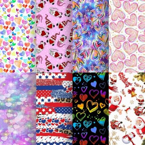 David accessories 20*33cm Fruit Printed Fine Glitter Synthetic Leather DIY Bow Bag Craft Faux Leather Fabric Sheets,1Yc10056