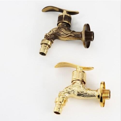 L16117 Luxury Gold and Bronze 2 Colors Brass Material Bib Tap