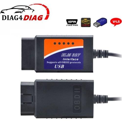 Lowest Price ELM327 V1.5 USB Diagnostic Read Code ELM 327 OBD2 Scanner Support OBD2 Protocols OBD 2 Auto Interface Tools