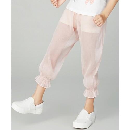Girls chiffon anti-mosquito pants little magic star thin nine pants knickers loose ladies 'summer dress