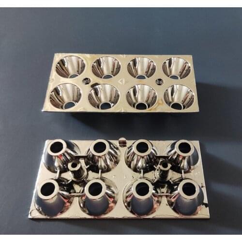 #TAFZ-102 High quality Led Reflector Cup, Headlight Reflective Cup, Size: 102X50.5X14.2mm, Surface: Plating, PC Materials