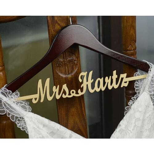 Personalized Rustic Wedding Hanger, Bride Bridesmaid Wood Name Hanger, Wedding Dress Hanger, Bridal Shower Gift