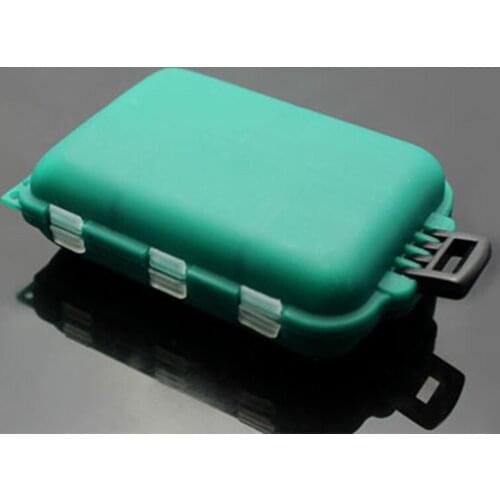 Y060 Free Shipping Selling Plastic Fishing Tack Box 10 Gadget Box / Hook Tool Box Storage Box Accessories 9.9*6.5*3cm