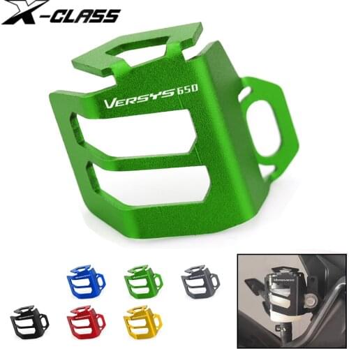 For Kawasaki Versys 650 2017 2018 2019 Motorcycle Rear Brake Fuel Tank Oil Cup Cover Protector Guard CNC Aluminum Accessories