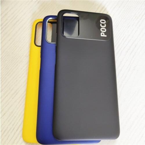 Original New Back Cover For Xiaomi Poco M3 Battery Rear Housing Door Mobile Phone Case Replacement Repair Spare Parts