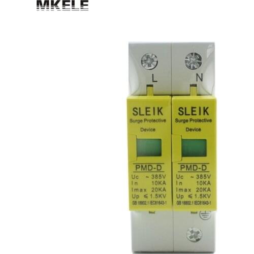 385VAC SPD 1P+N 10KA~20KA Din Rail House Surge Protector Protective Low-voltage Arrester Device