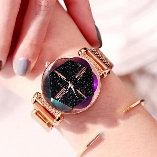 Womens Magnet Watch Starry Sky Women Watches Luxury Fashion Diamond Ladies Watch Quartz Wristwatch Reloj Mujer Watch for Women