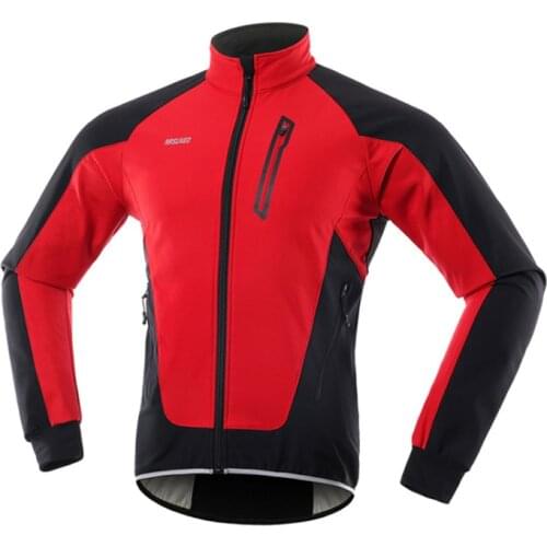 ARSUXEO Winter Cycling Jacket Thermal Fleece Warm Up Mountain Bicycle Clothing Windproof Waterproof Road bike jersey Riding coat