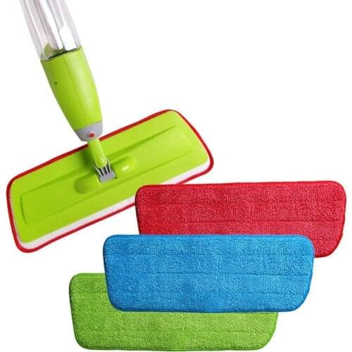 1PC Microfiber Spray Mop Pads Head Floor Cleaning Cloth Paste The Mop To Replace Cloth Household Cleaning Mop Accessories